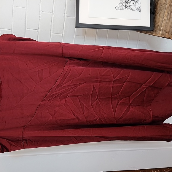 Maroon Silk Skirt, 2x - Picture 2 of 8